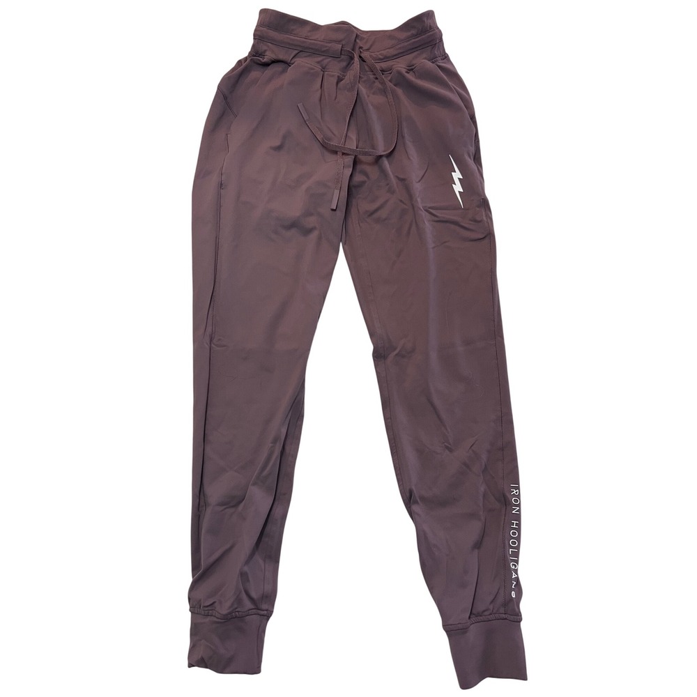 Iron Hooligans Womens Athletic Joggers‎ Mauve Purple Lightning Bolt Size 6